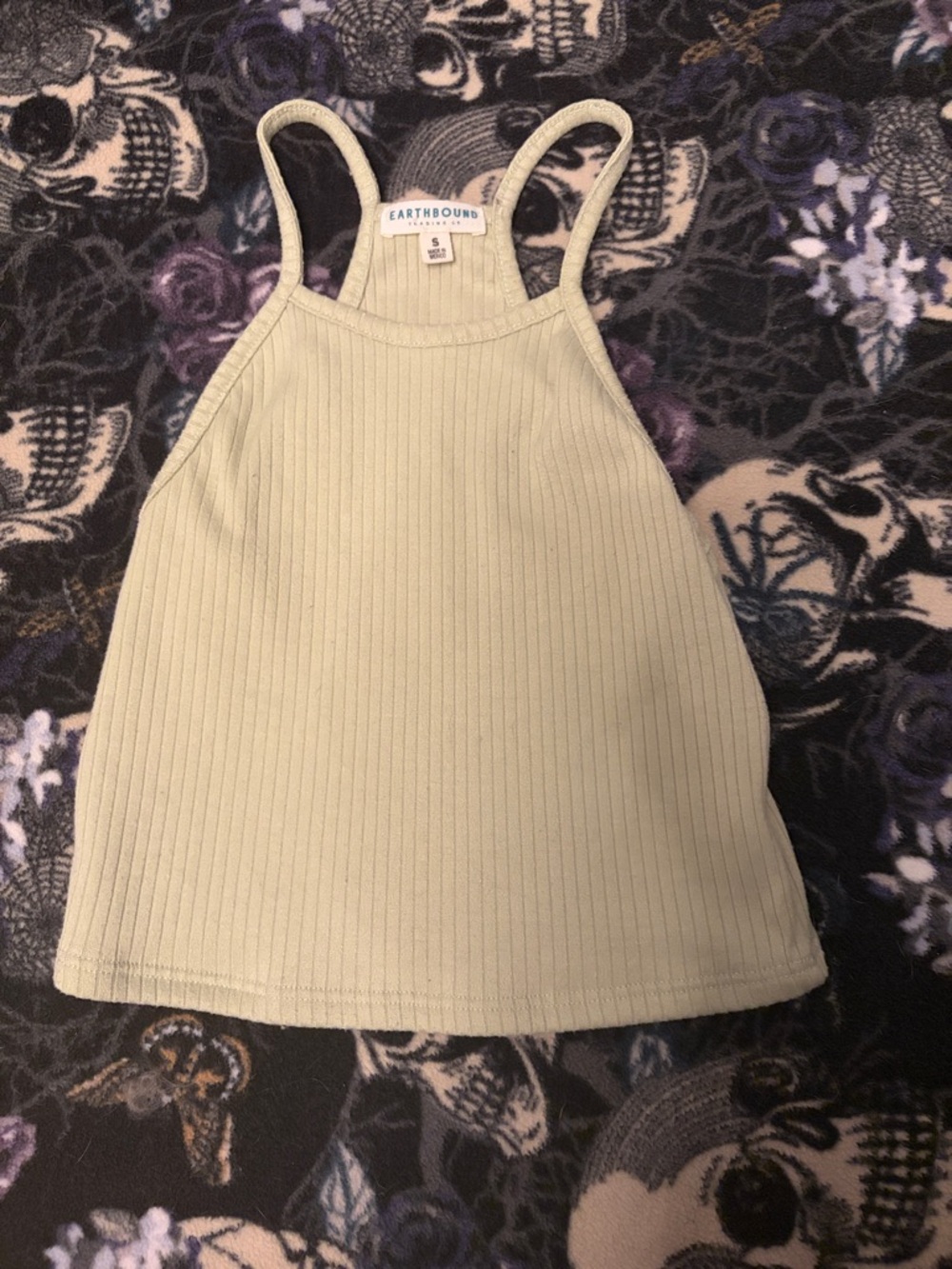 EARTHBOUND Light Sage Ribbed Tank for Kids